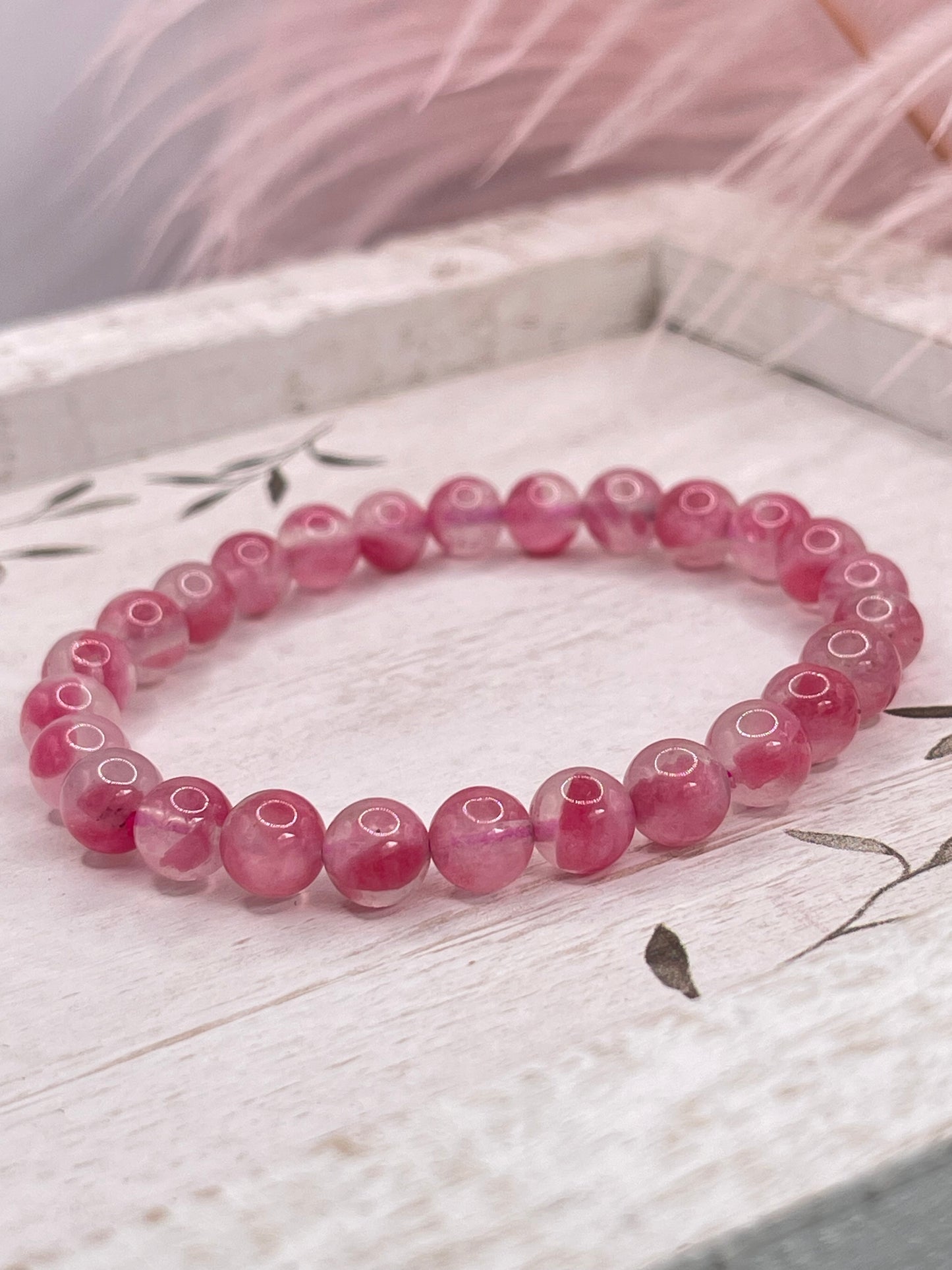 Rhodonite In Quartz - Đá Tường Vi