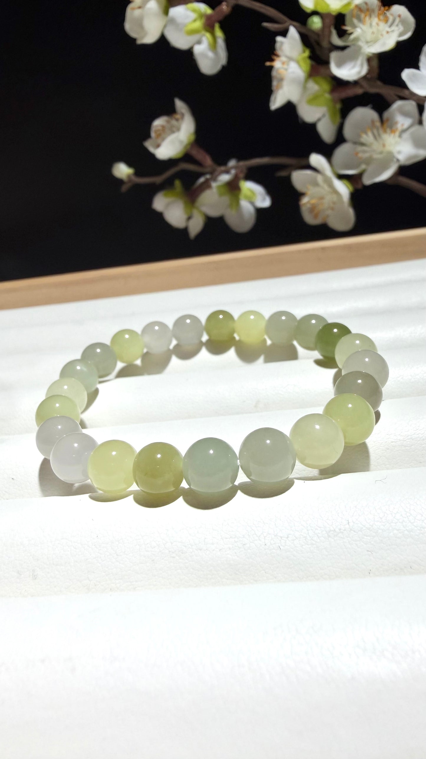 Celestial Mist — Natural Multicolor Hetian Jade Bracelet
