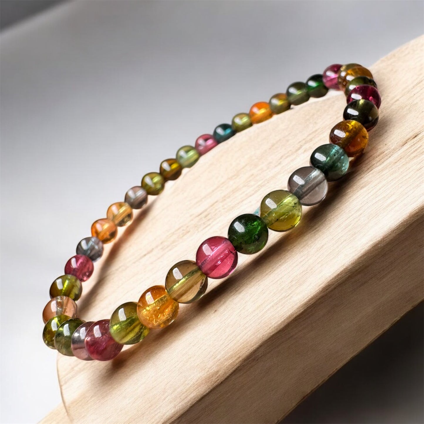 "Cosmic Candy" Natural Tourmaline Energy Bracelet - "Kẹo Vũ Trụ" Vòng Đá Tourmaline Tự Nhiên