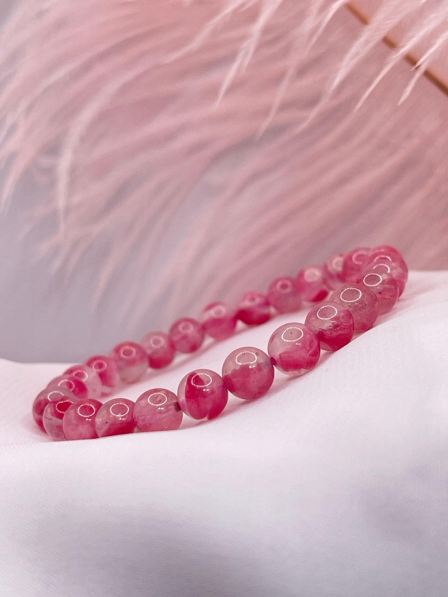 Rhodonite In Quartz - Đá Tường Vi