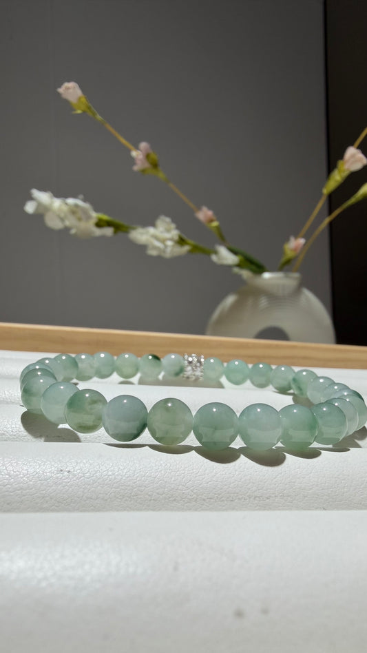 Natural Green Floating Flower Jade