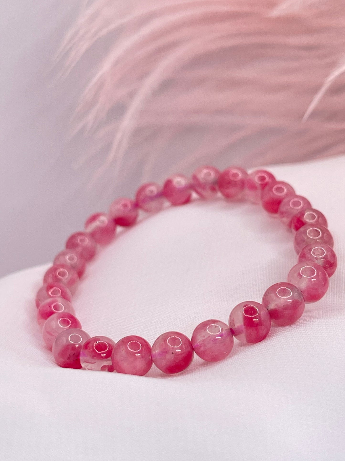 Rhodonite In Quartz - Đá Tường Vi