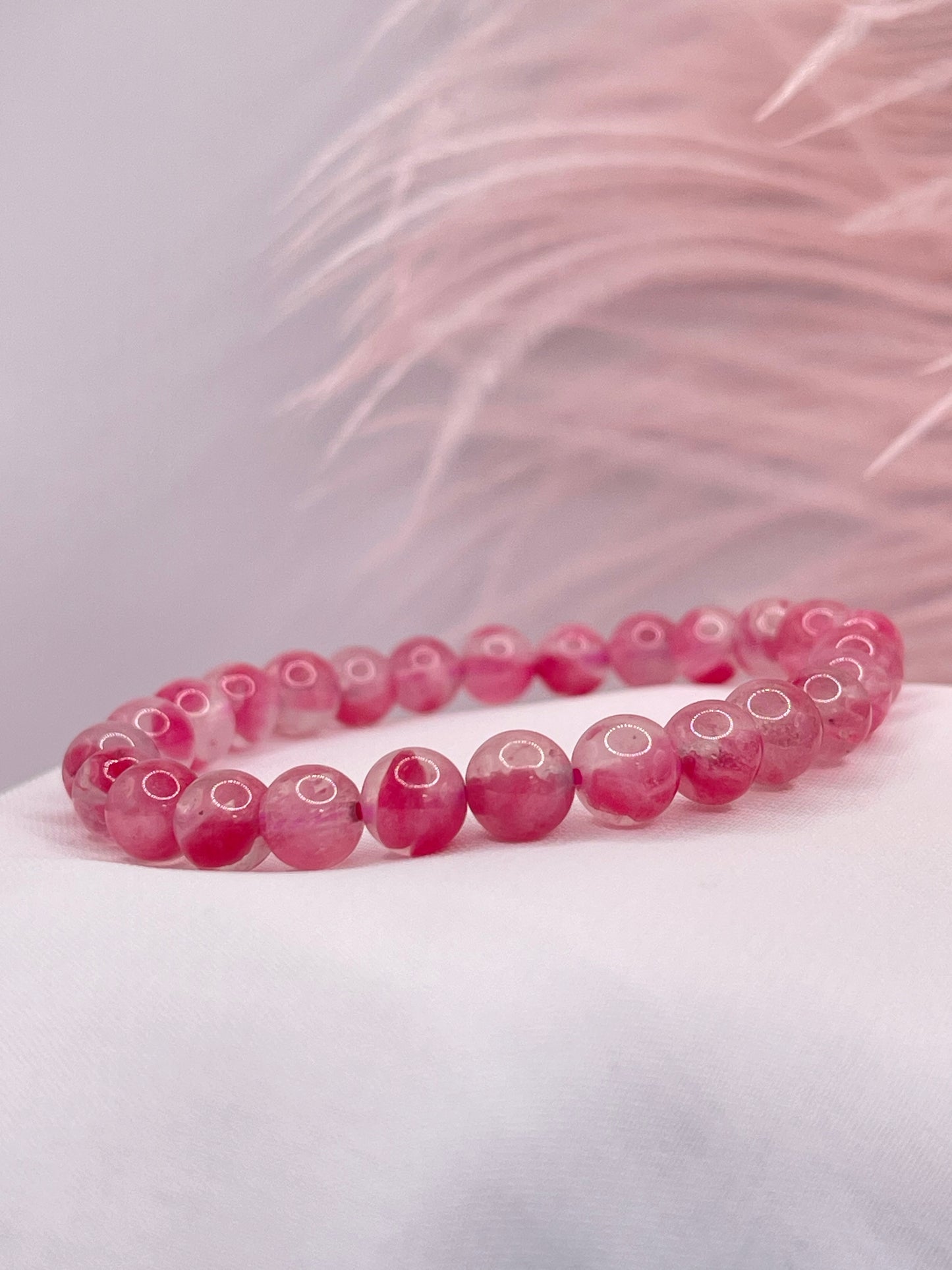 Rhodonite In Quartz - Đá Tường Vi