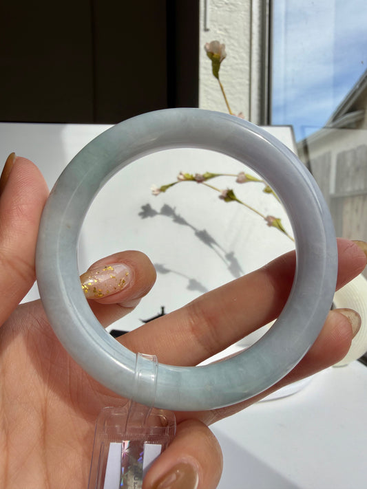 Tricolor Certified Natural Type A Myanmar Jadeite Jade Bangle
