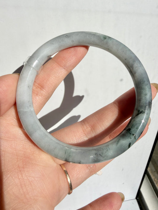 Black (Wuji) Certified Natural Type A Myanmar Jadeite Jade Bangle