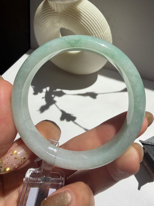 Apple Green Certified Natural Type A Myanmar Jadeite Jade Bangle