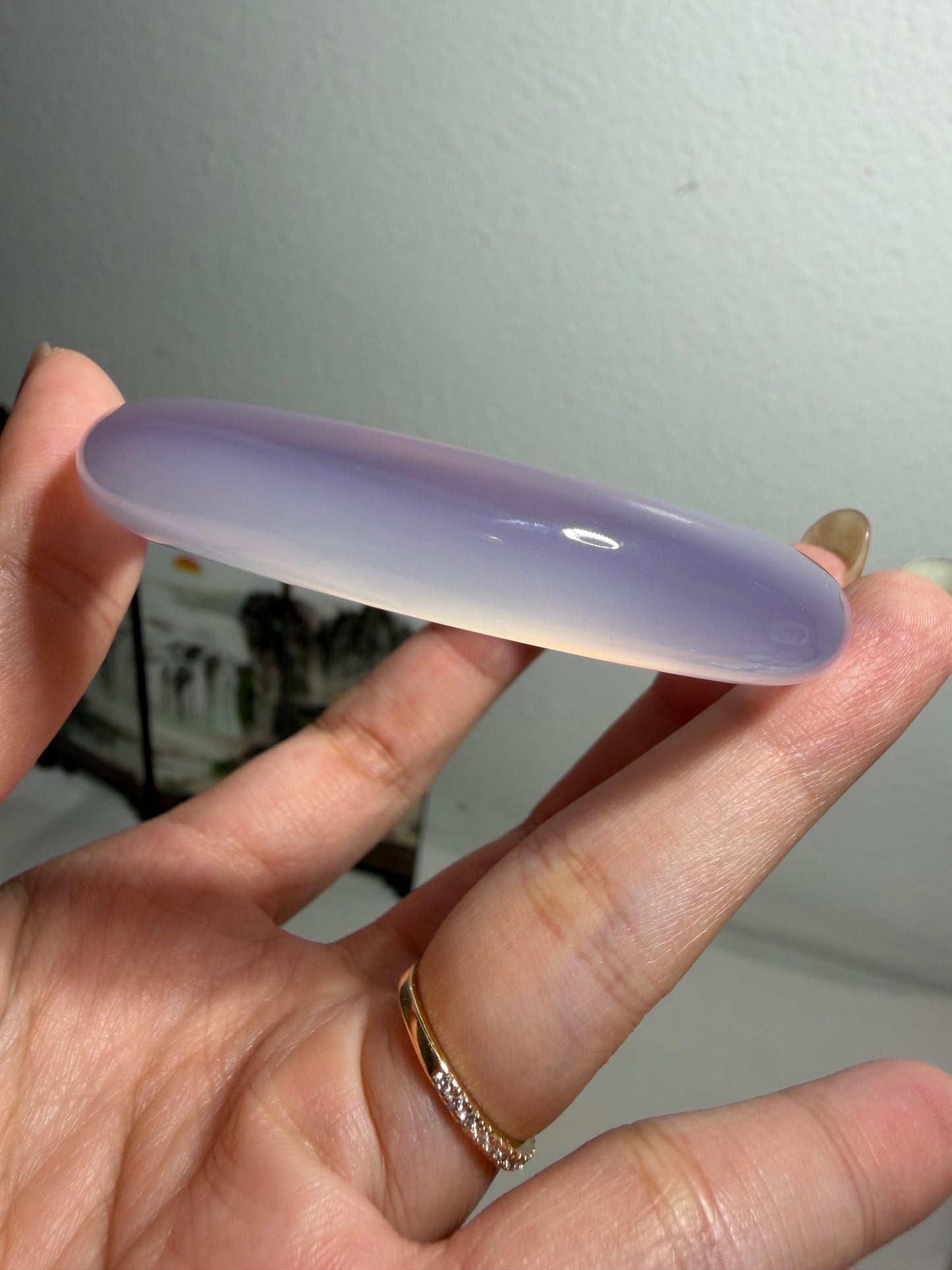 Natural Agate Bangle Lavender Serenity