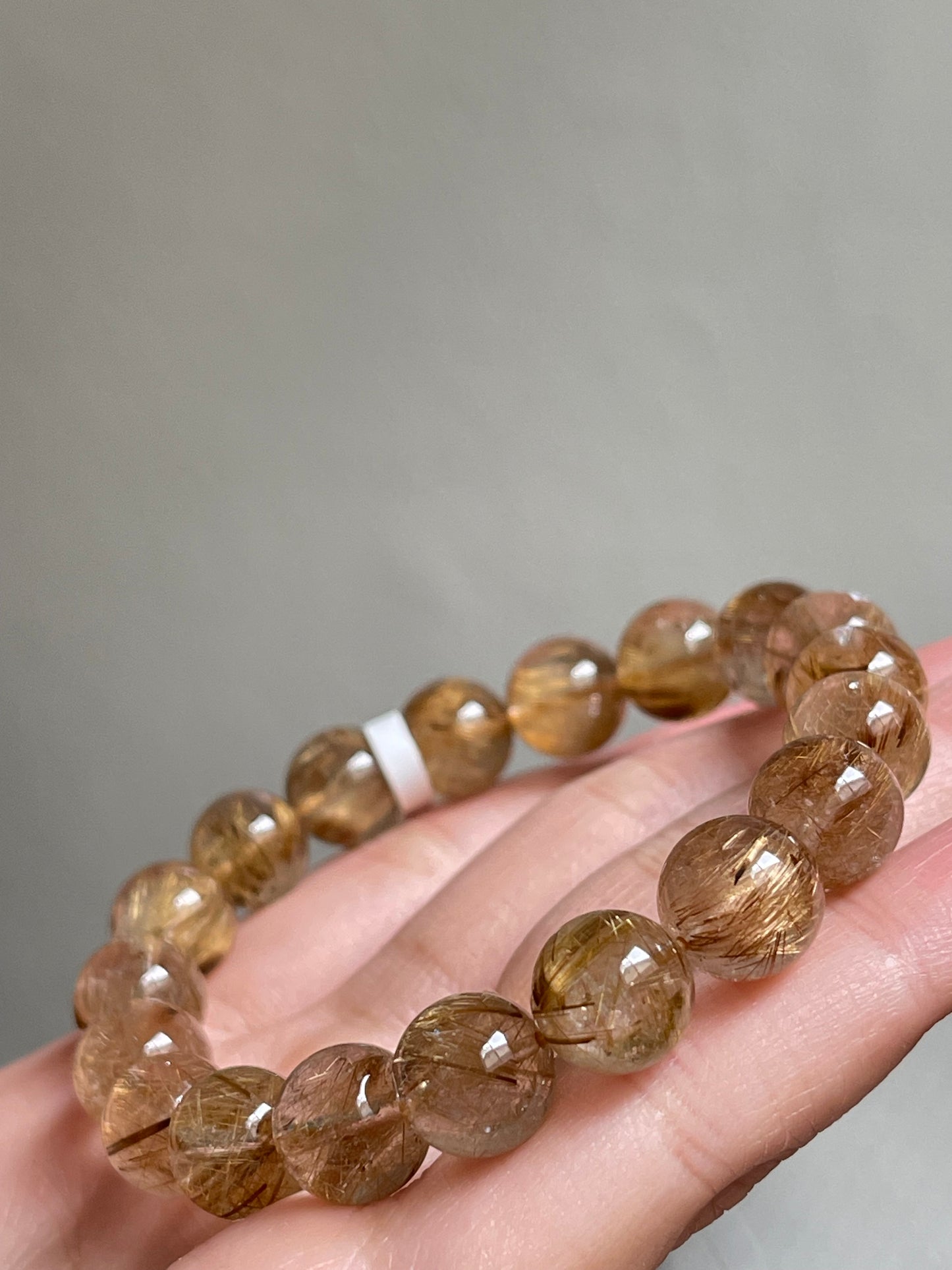 Bronze Rutilated Quartz - Vòng Thạch Anh Tóc Nâu Đồng