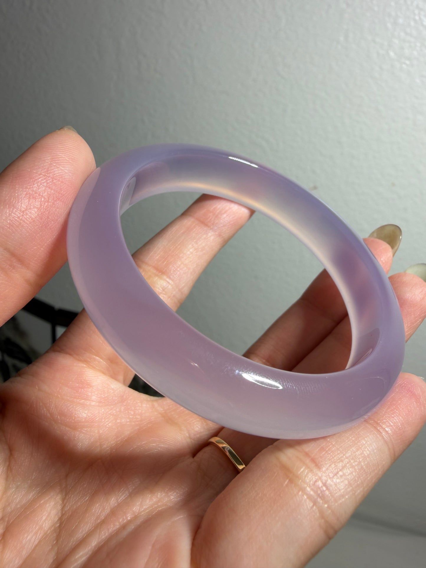 Natural Agate Bangle Lavender Serenity