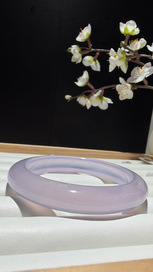 Natural Violet Agate Bangle
