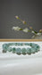 Natural Grade A Green Floating Flower Jadeite Jade Bracelet