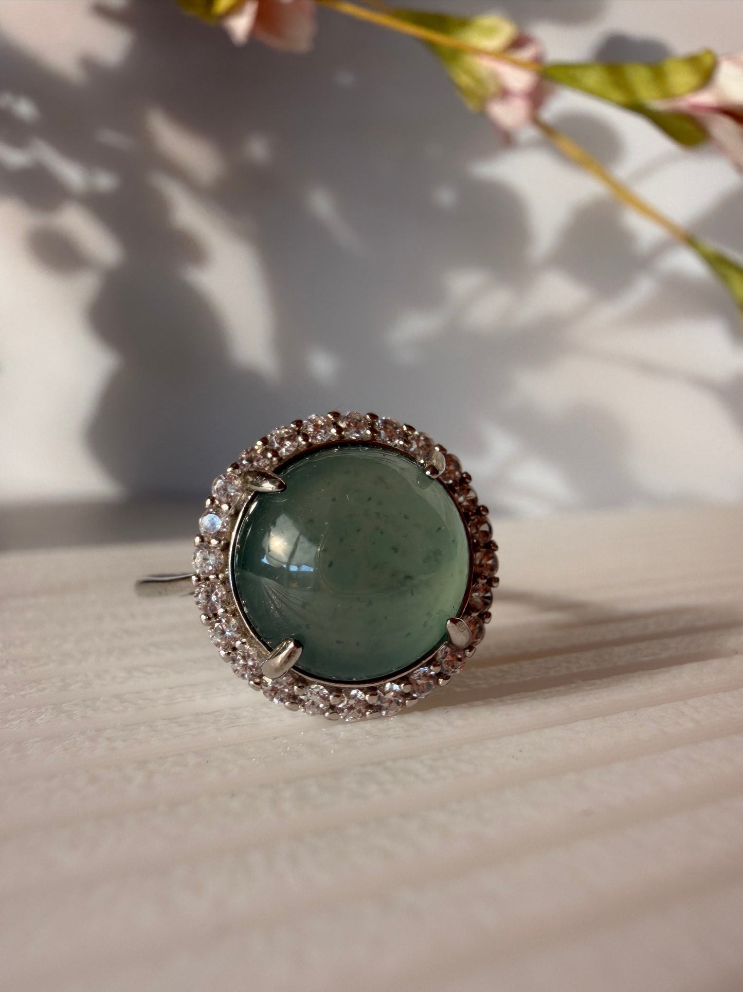 S925 Silver Jadeite Jade Ring