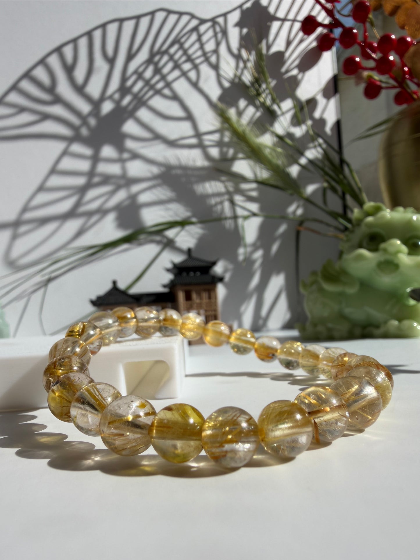 Natural Gold Rutilated Quartz