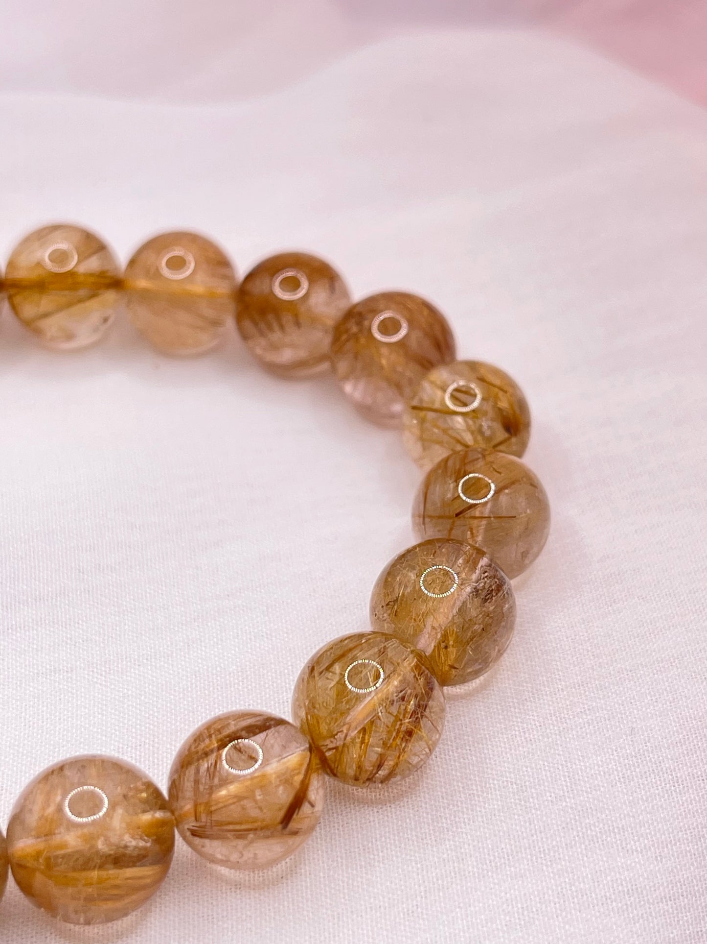 Bronze Rutilated Quartz - Vòng Thạch Anh Tóc Nâu Đồng