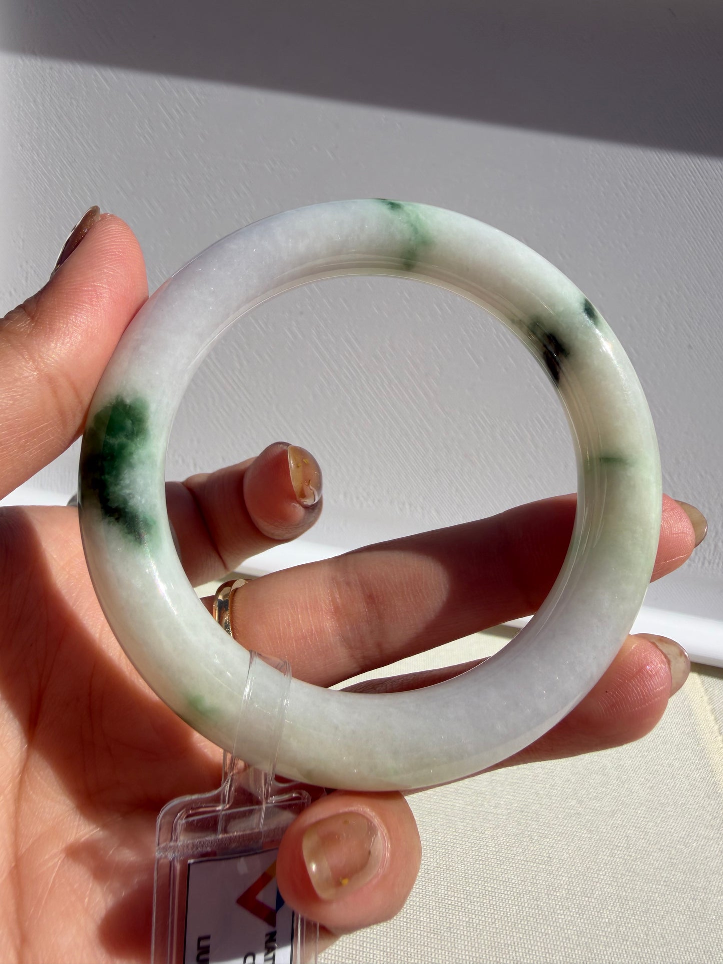 Certified Grade A Myanmar Jadeite Jade Bangle – Glutinous Green Bloom