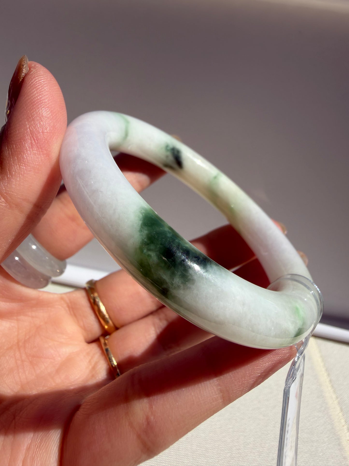 Certified Grade A Myanmar Jadeite Jade Bangle – Glutinous Green Bloom