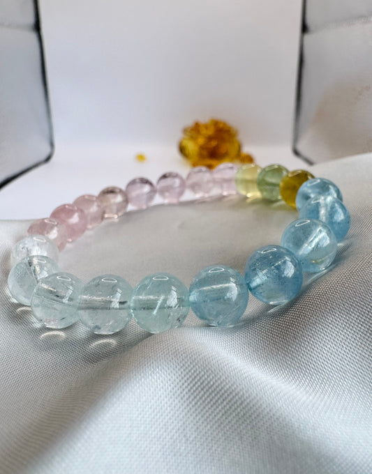 Multicolor Beryl Gemstone Bracelet