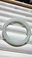 White Jade with Emerald Whisper | Natural Myanmar Jadeite Jade Bangle
