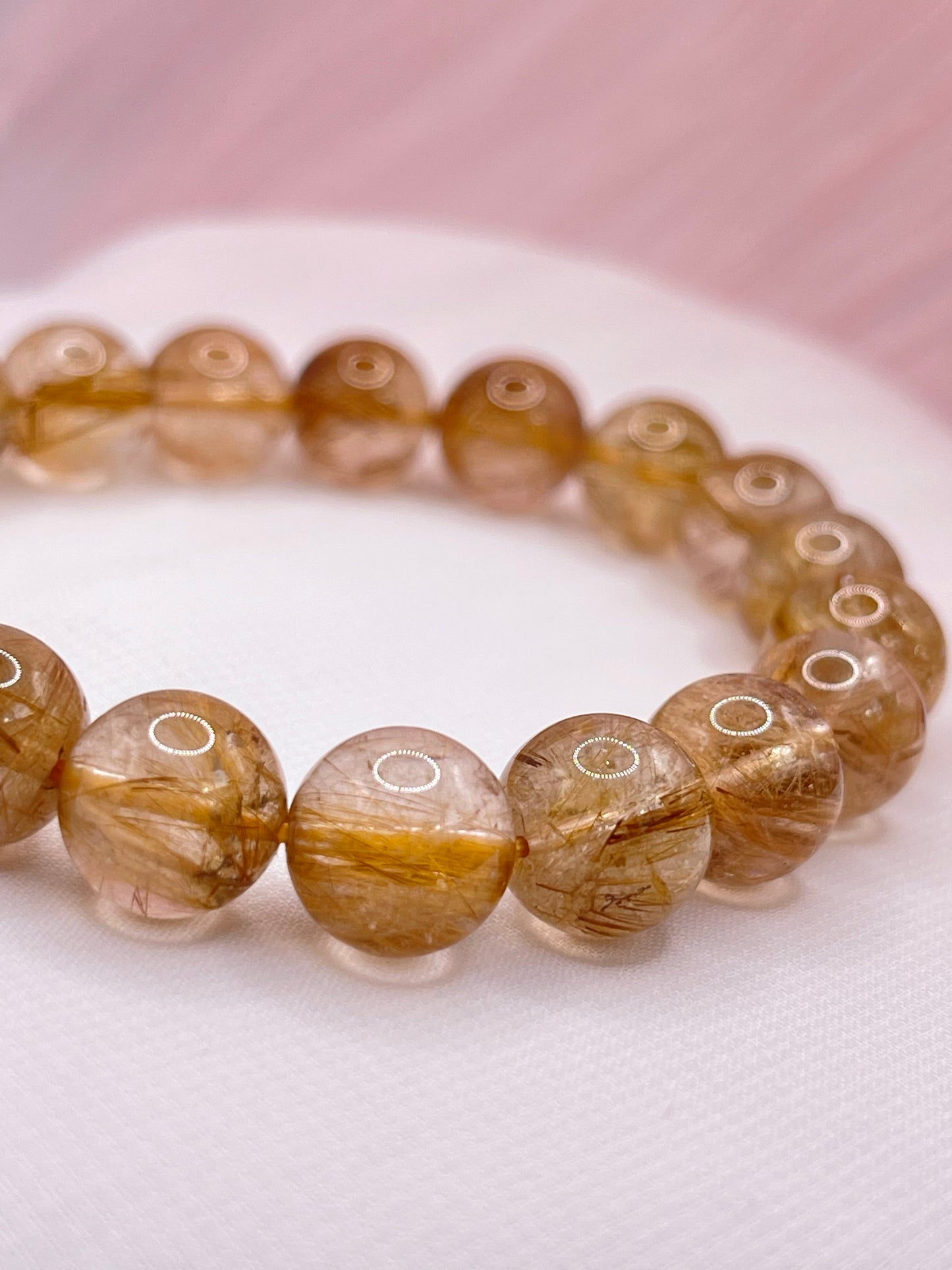 Bronze Rutilated Quartz - Vòng Thạch Anh Tóc Nâu Đồng