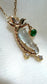 Natural Icy Jadeite Jade Koi Pendant in 18K Gold