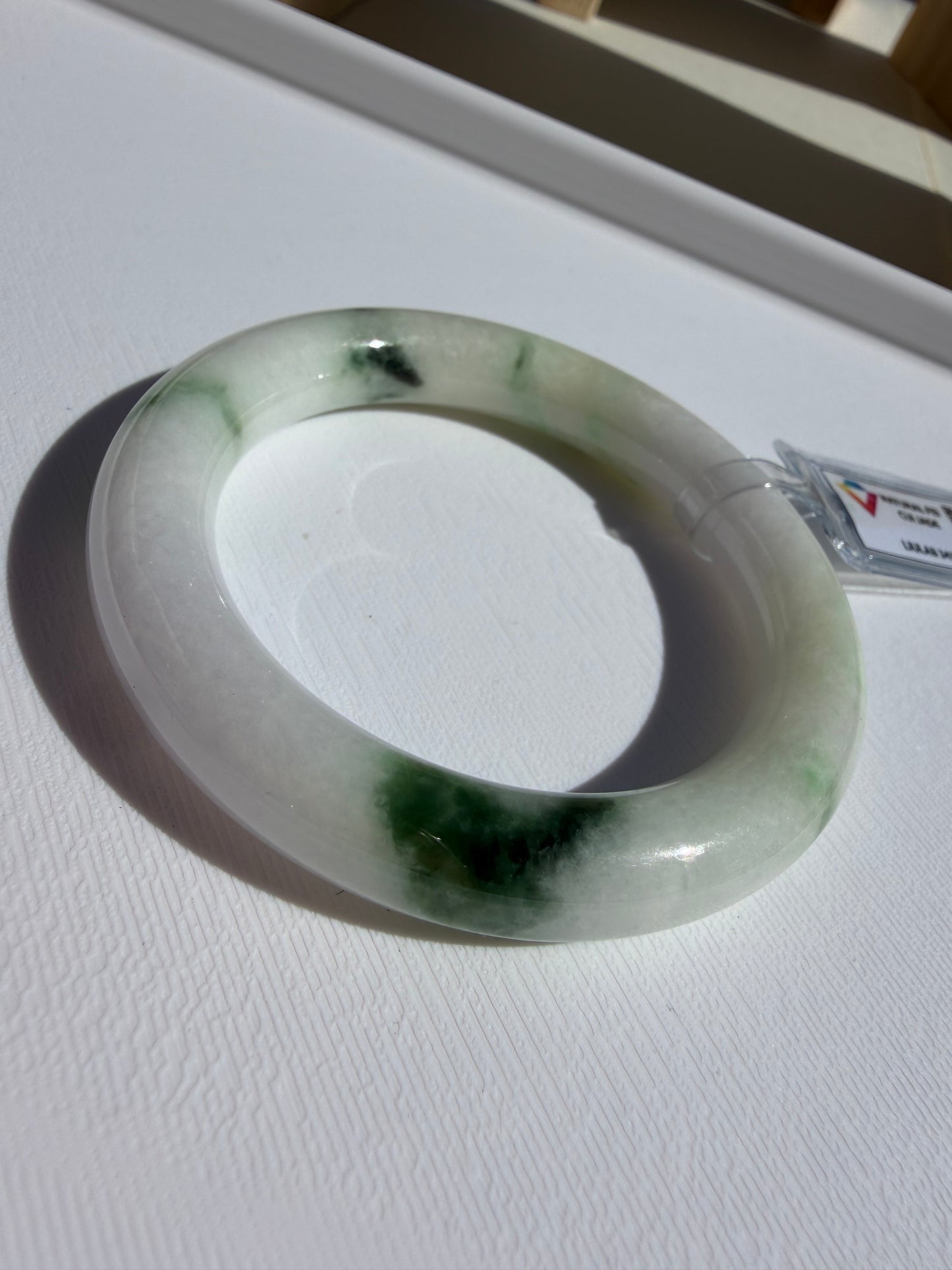 Certified Grade A Myanmar Jadeite Jade Bangle – Glutinous Green Bloom