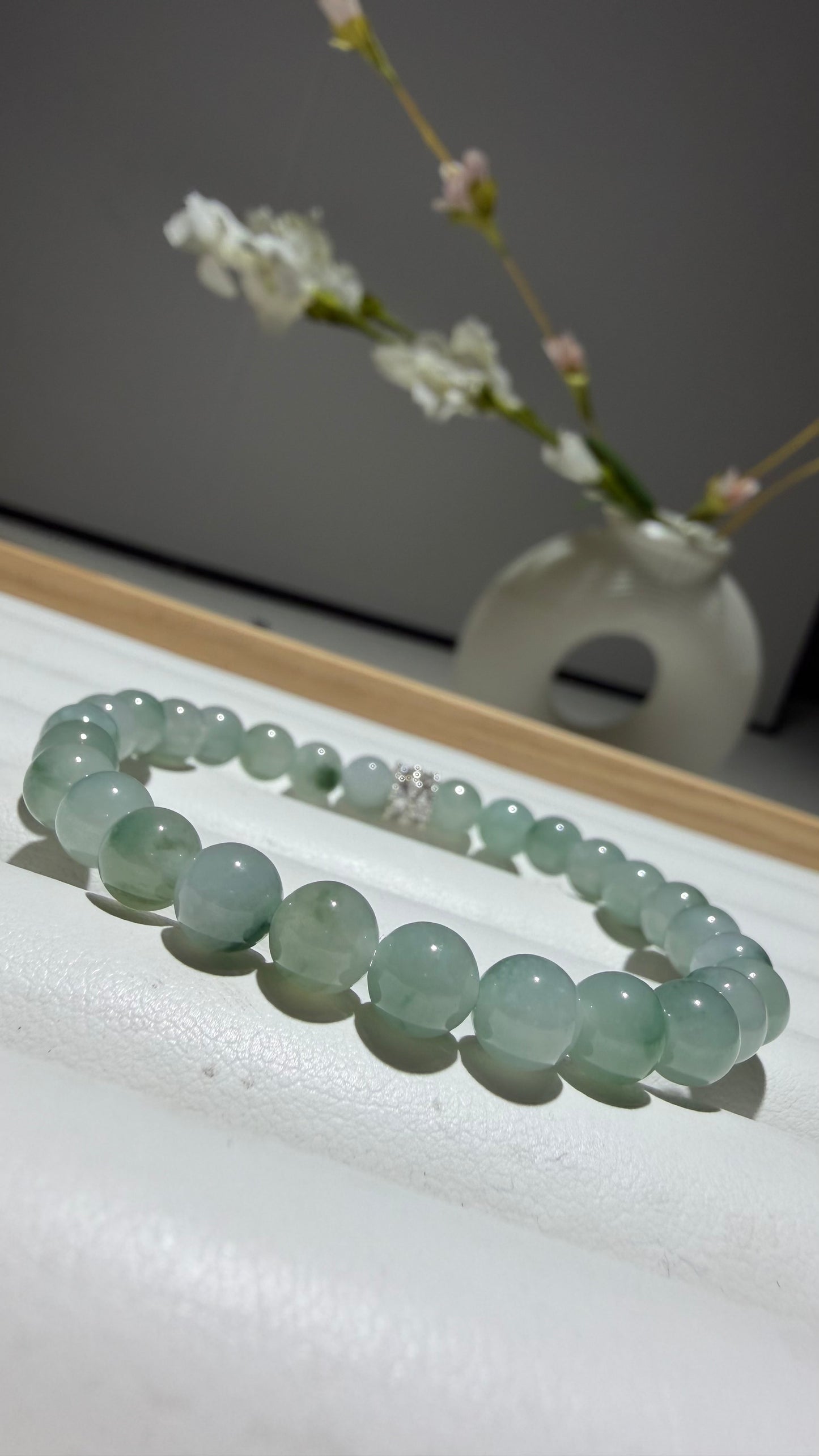 Natural Green Floating Flower Jade