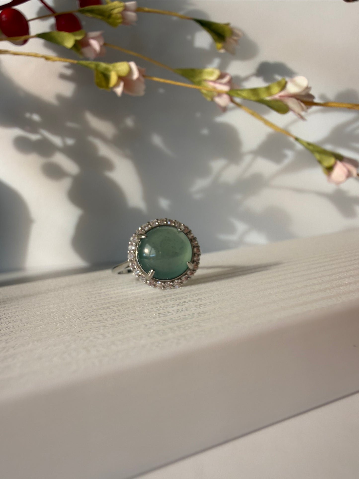S925 Silver Jadeite Jade Ring