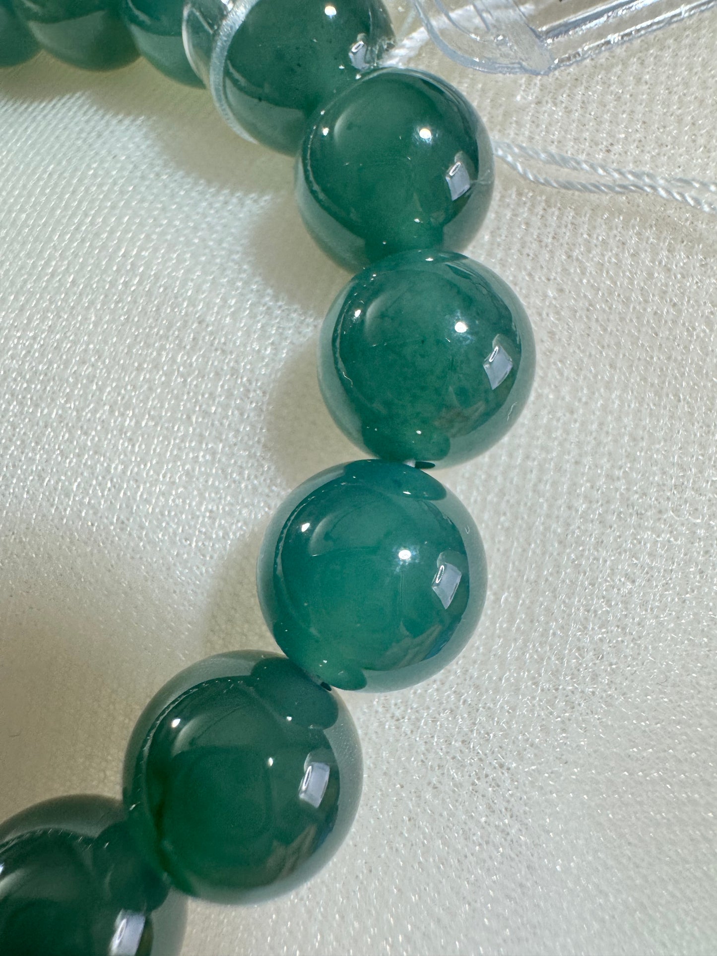 Guatemalan Icy Jadeite Jade Bracelet — Deep Ocean Glow (Natural Type A)
