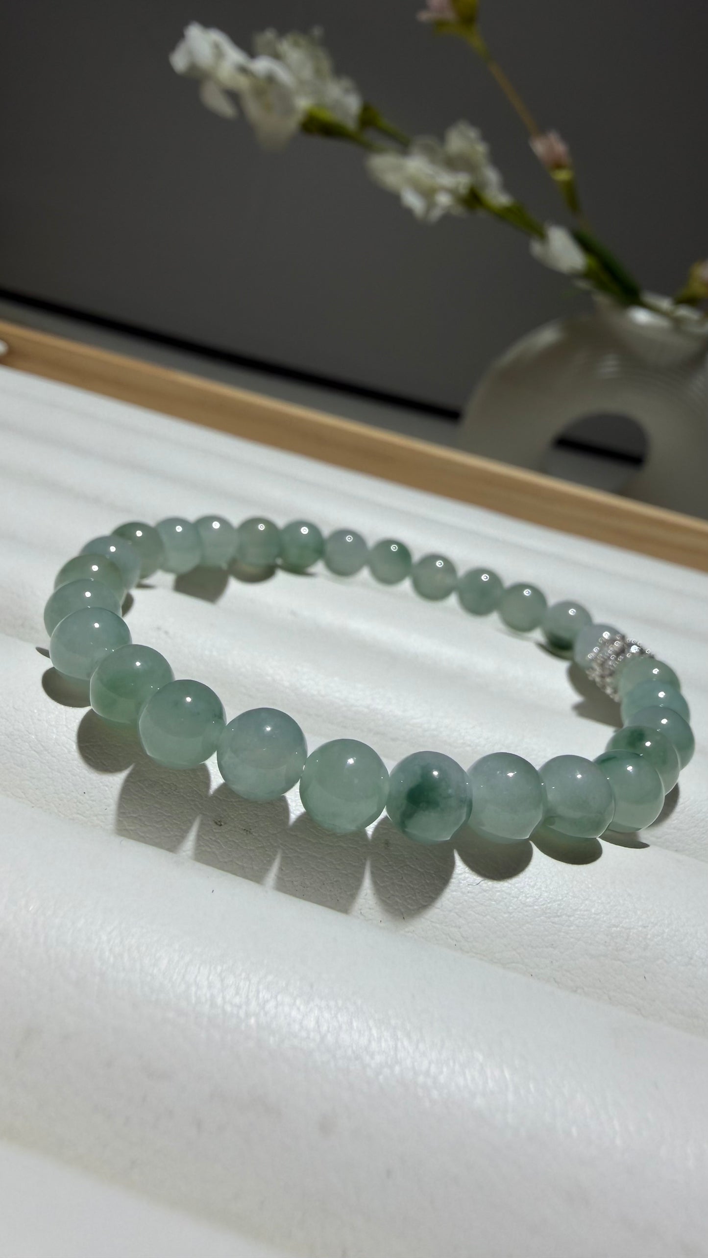 Natural Green Floating Flower Jade