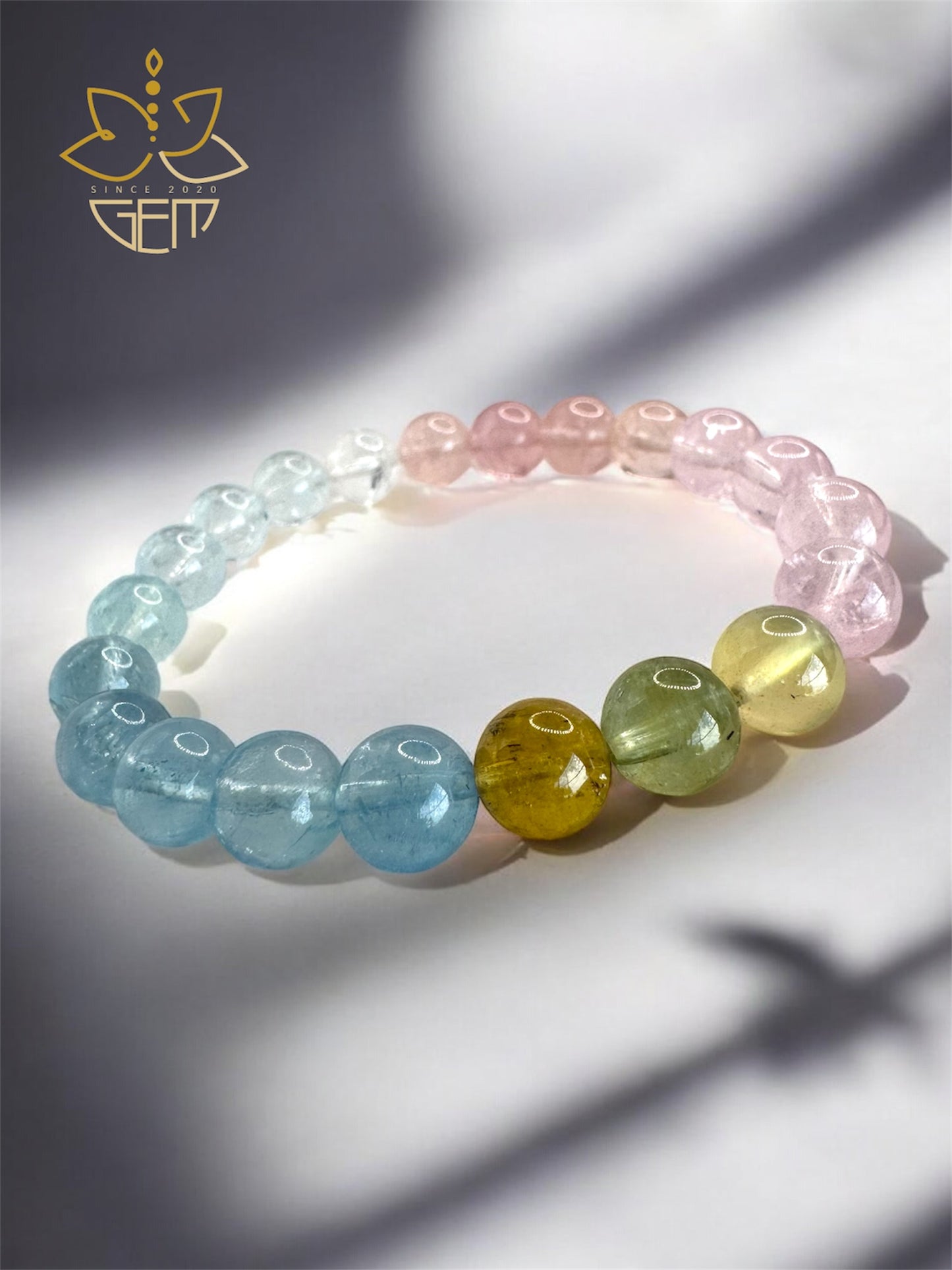 Multicolor Beryl Gemstone Bracelet