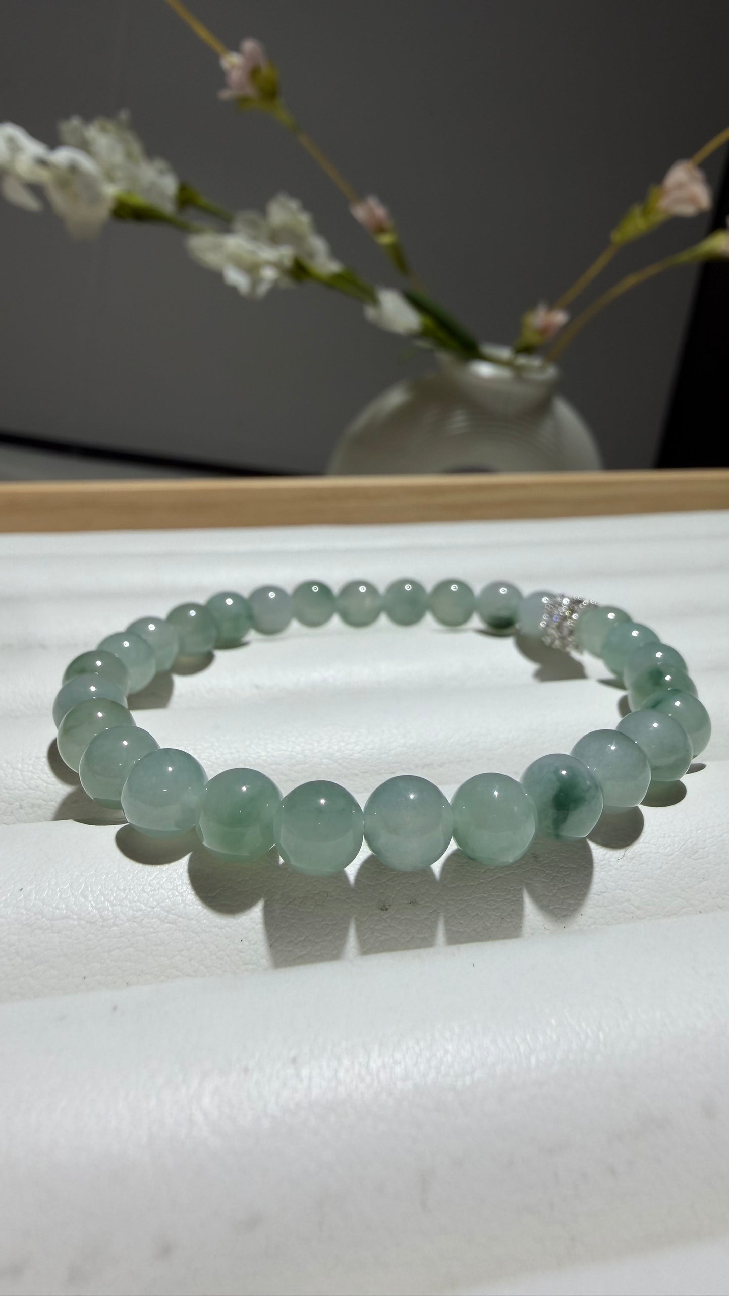 Natural Green Floating Flower Jade