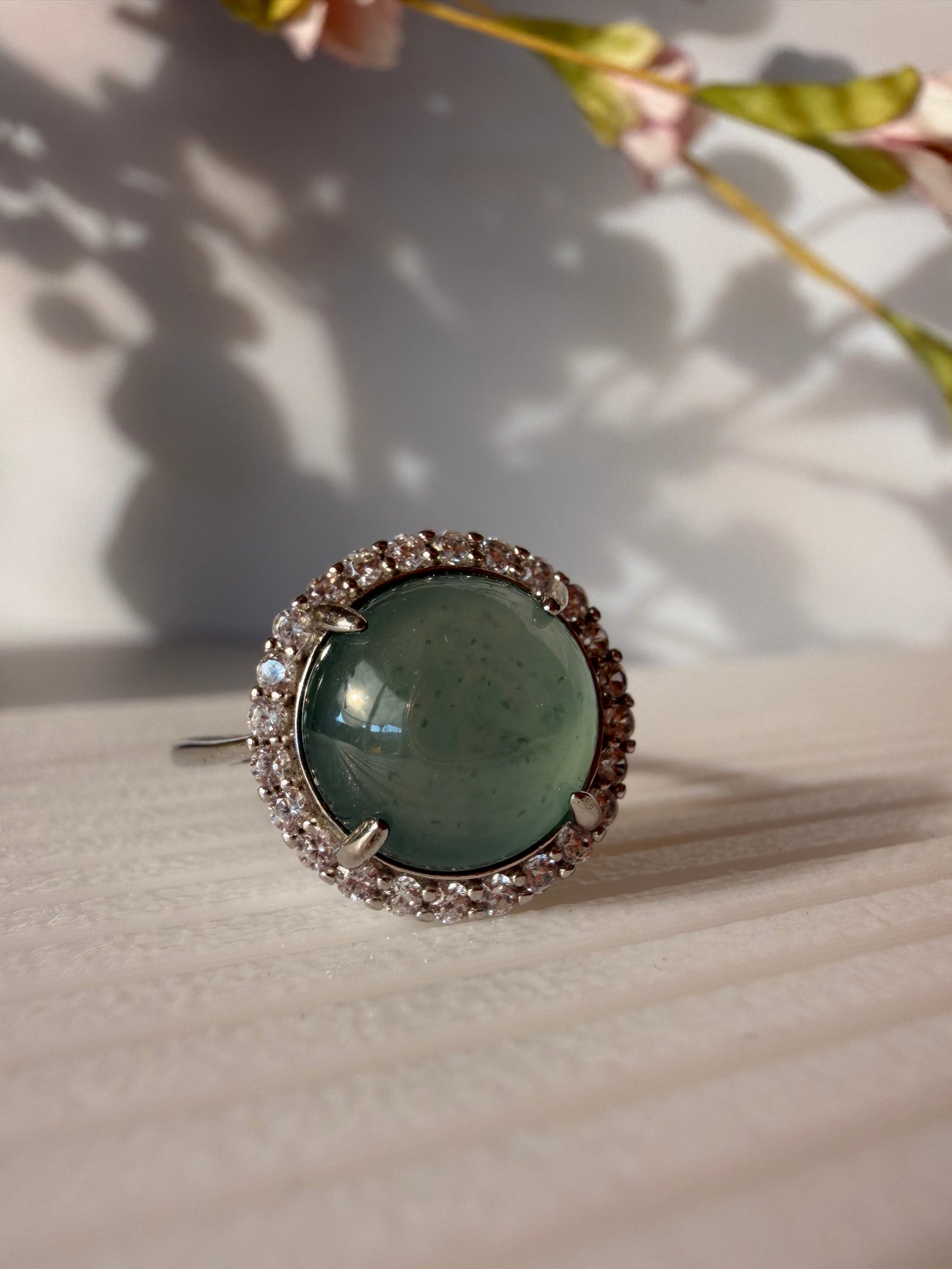 S925 Silver Jadeite Jade Ring