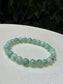 Green Floating Flower Myanmar Jadeite Jade Bead Bracelet