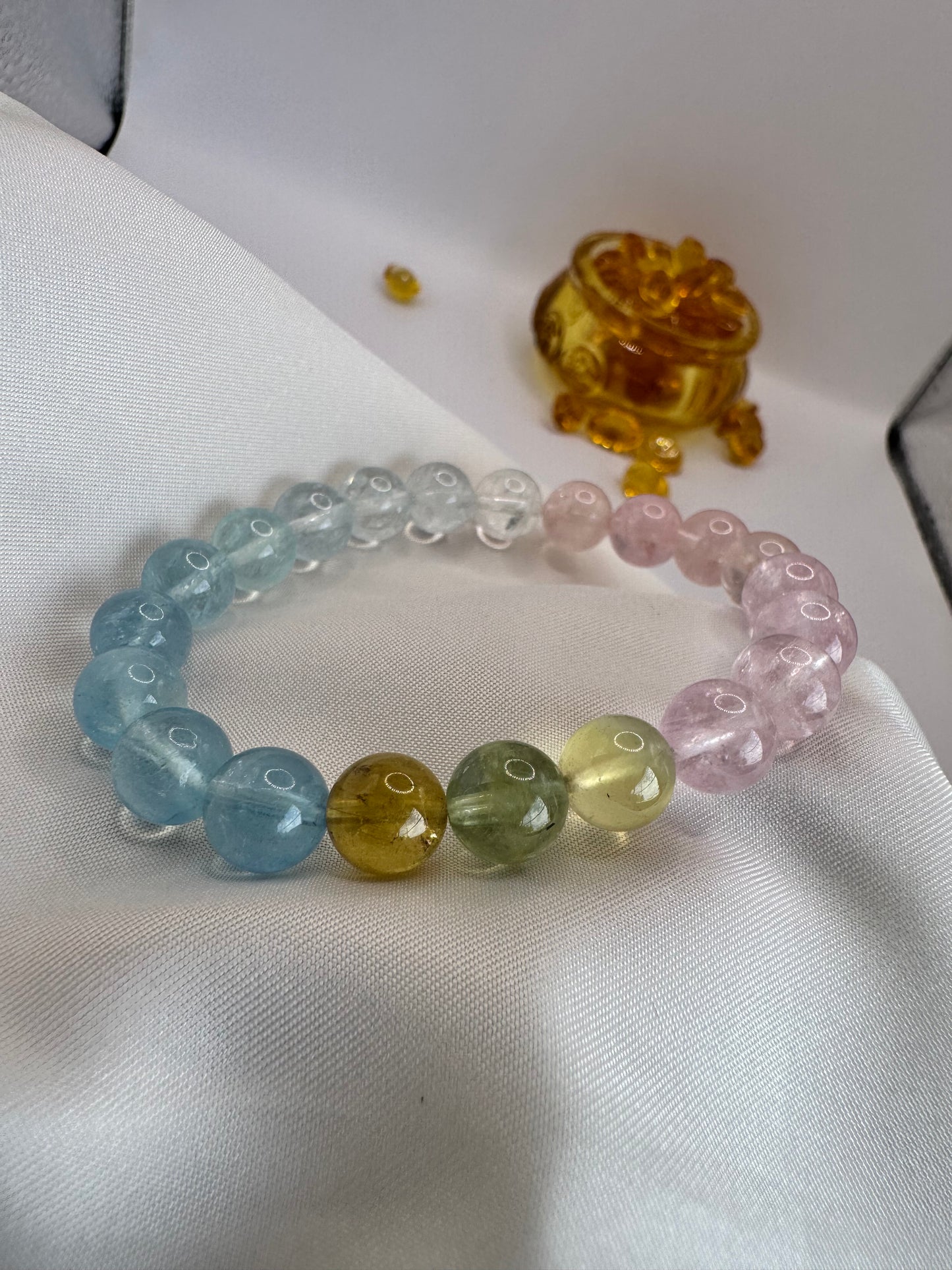 Multicolor Beryl Gemstone Bracelet