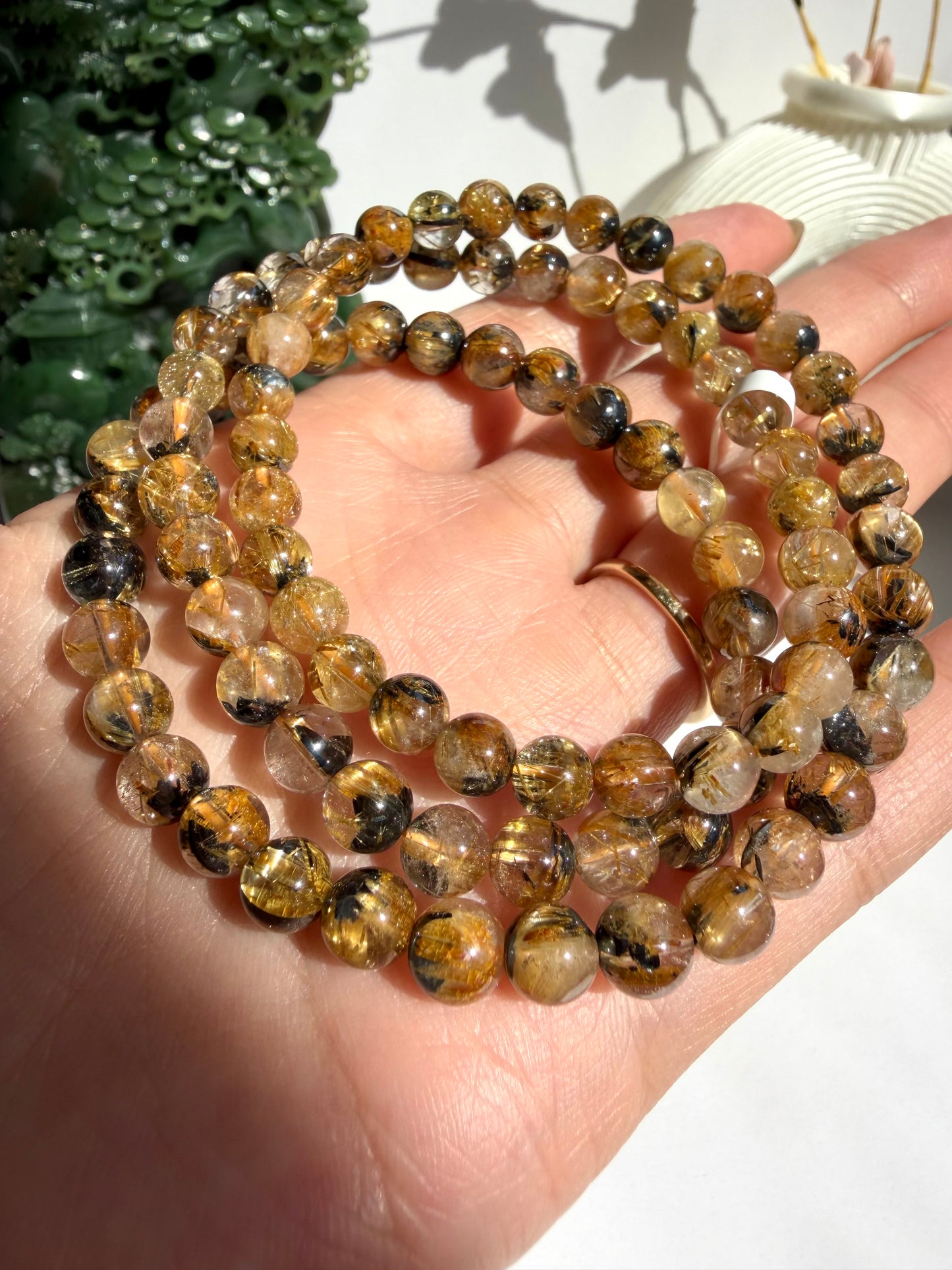✨ Natural Gold Rutilated Quartz – Where Nature’s Roots Tell a Story ✨