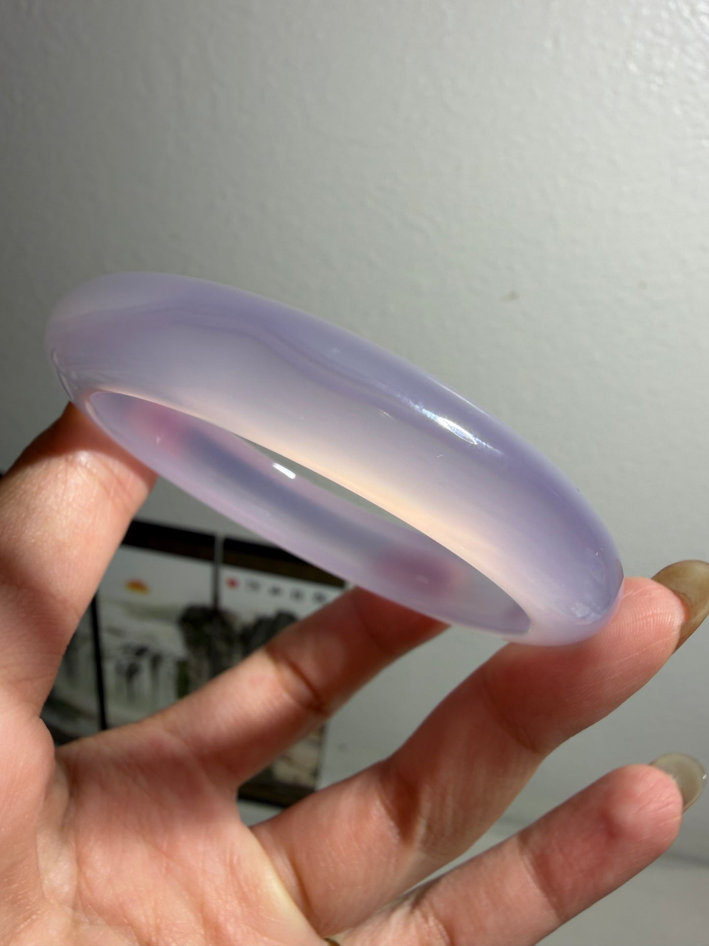 Natural Agate Bangle Lavender Serenity