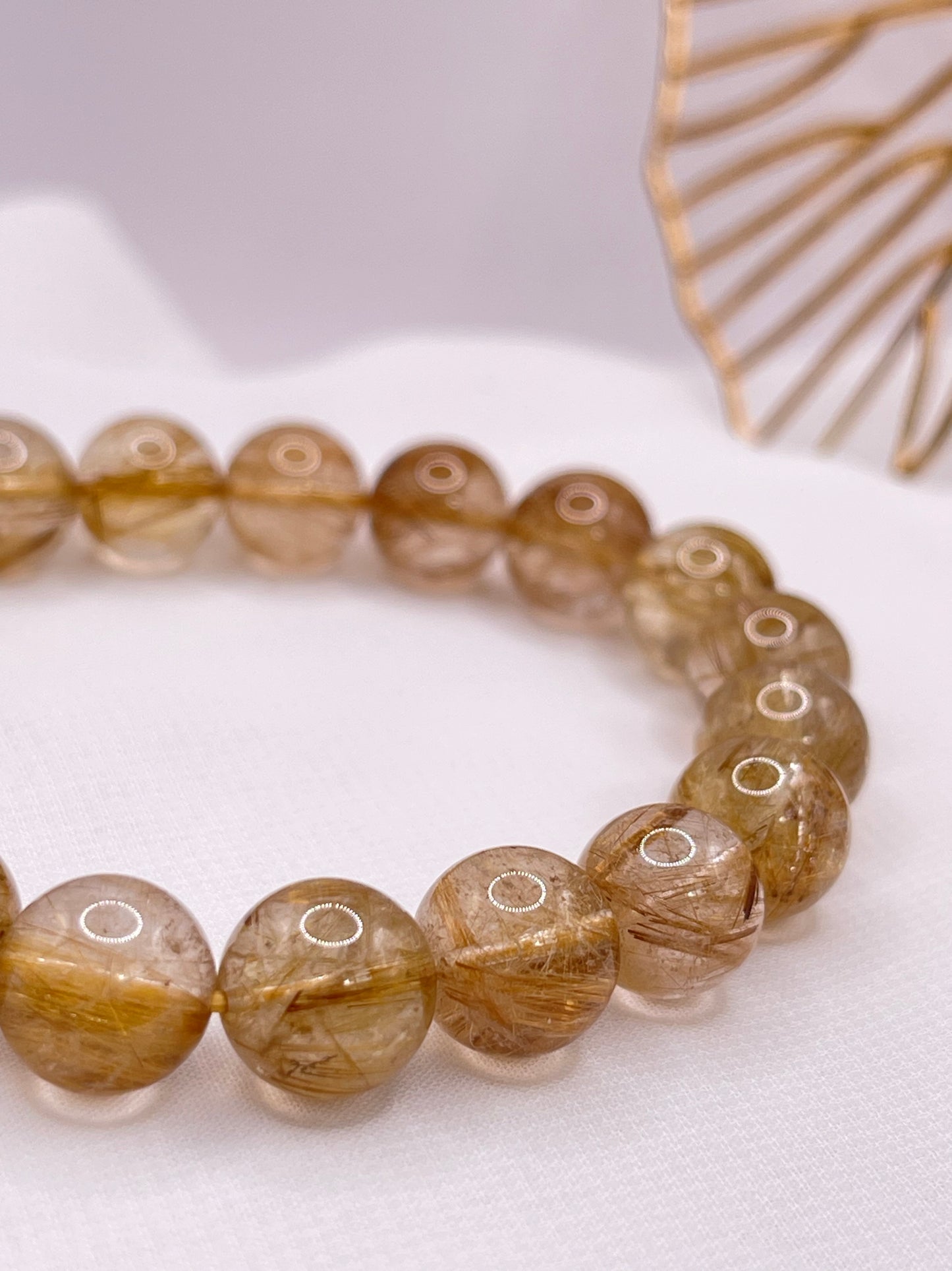 Bronze Rutilated Quartz - Vòng Thạch Anh Tóc Nâu Đồng