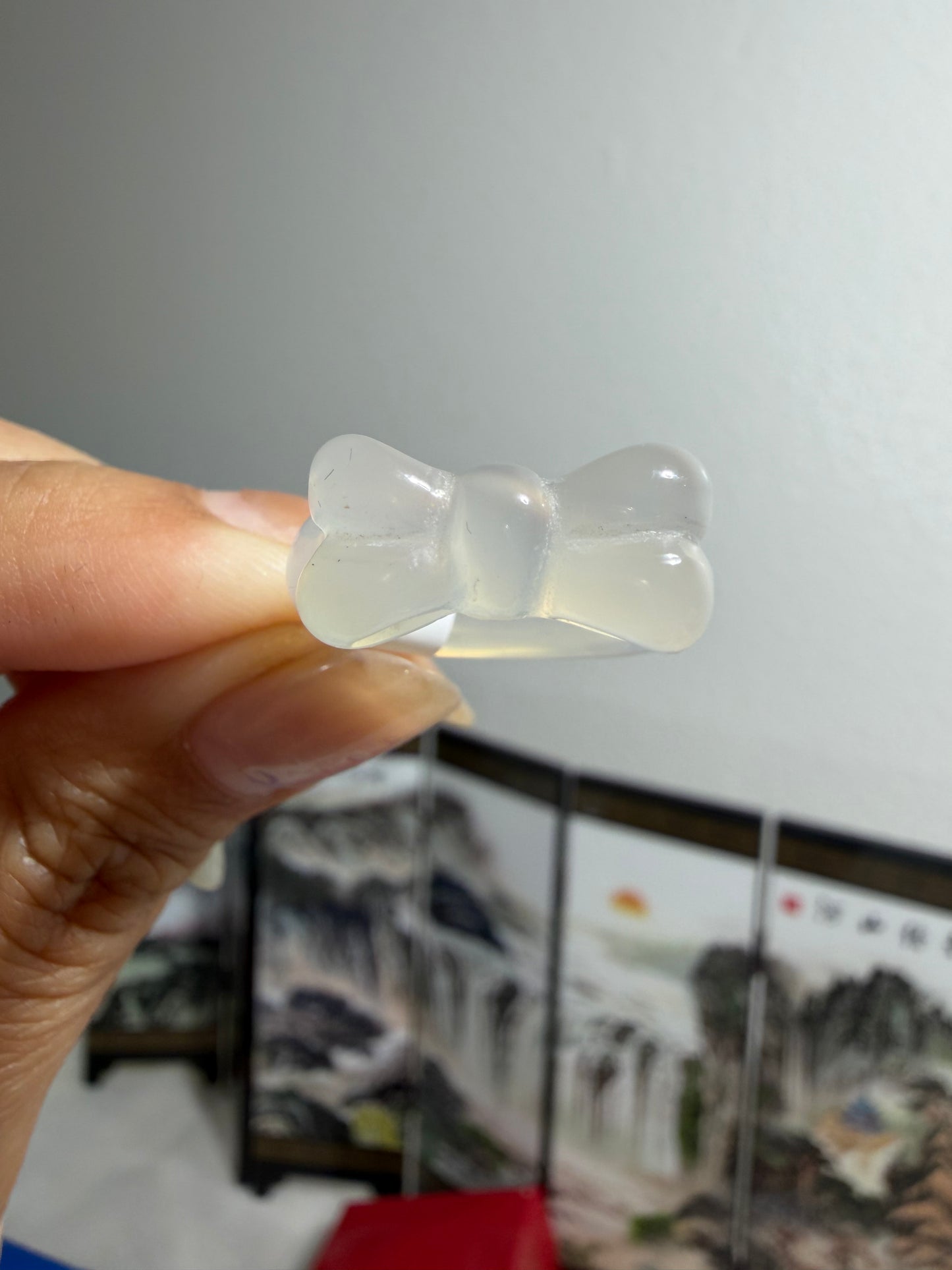 Cute Bow Tie Agate Ring