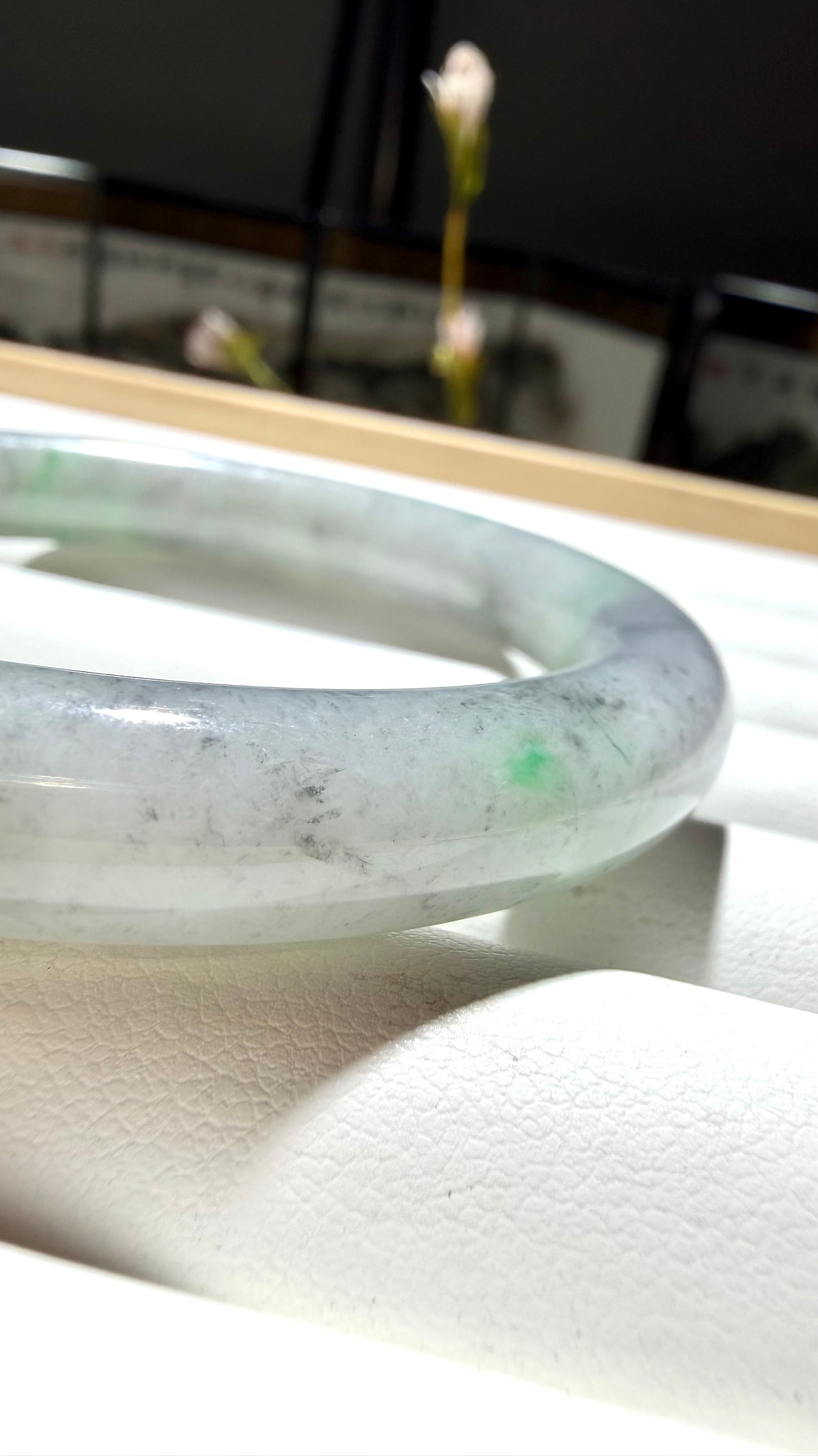 Wuji Black Jade with Bright Green Jinyang Dots | Myanmar Origin