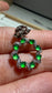 Guatemalan Green Jadeite Floral Wreath Pendant – Natural Grade A Jade & S925 Silver
