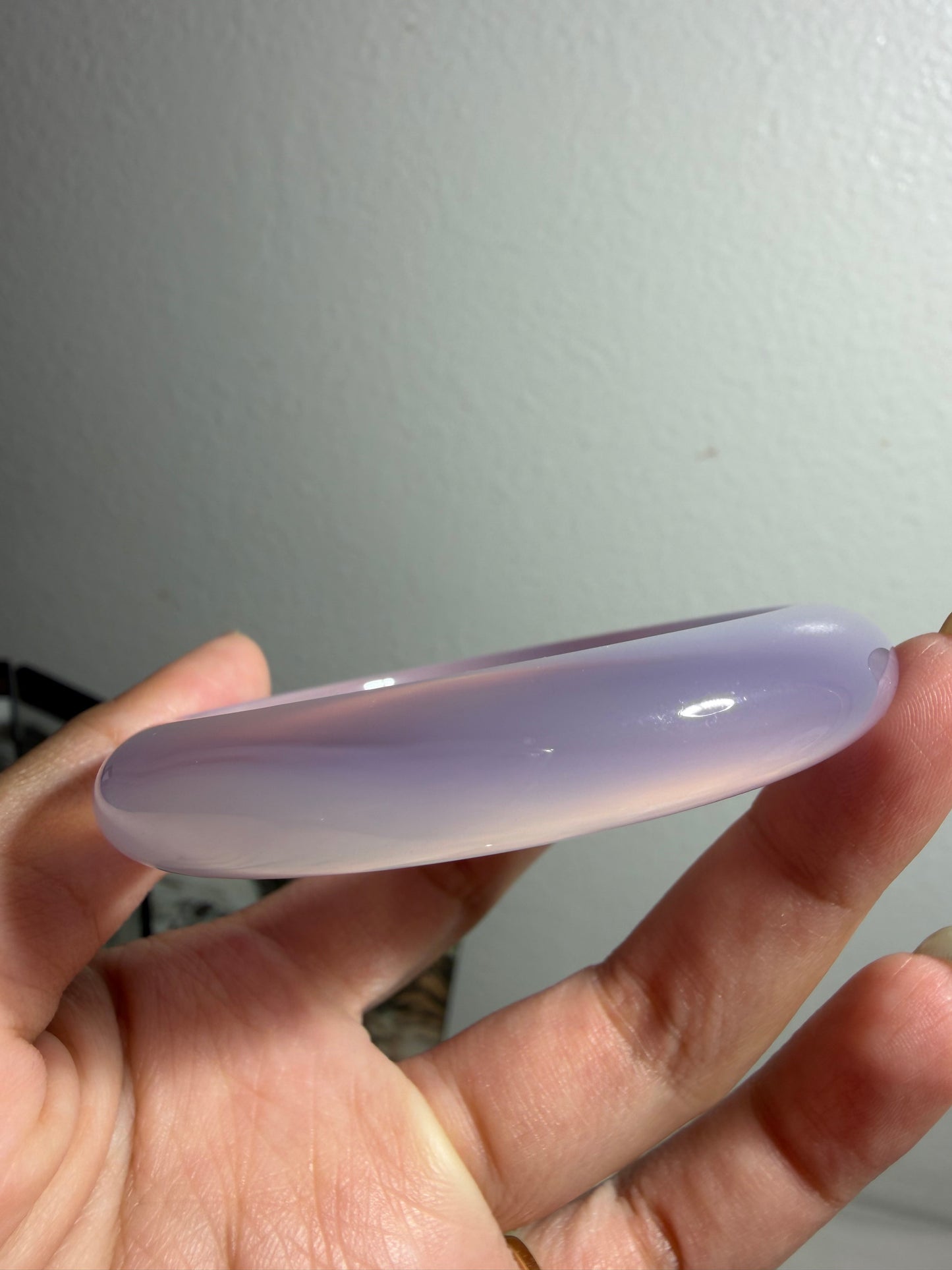 Natural Agate Bangle Lavender Serenity