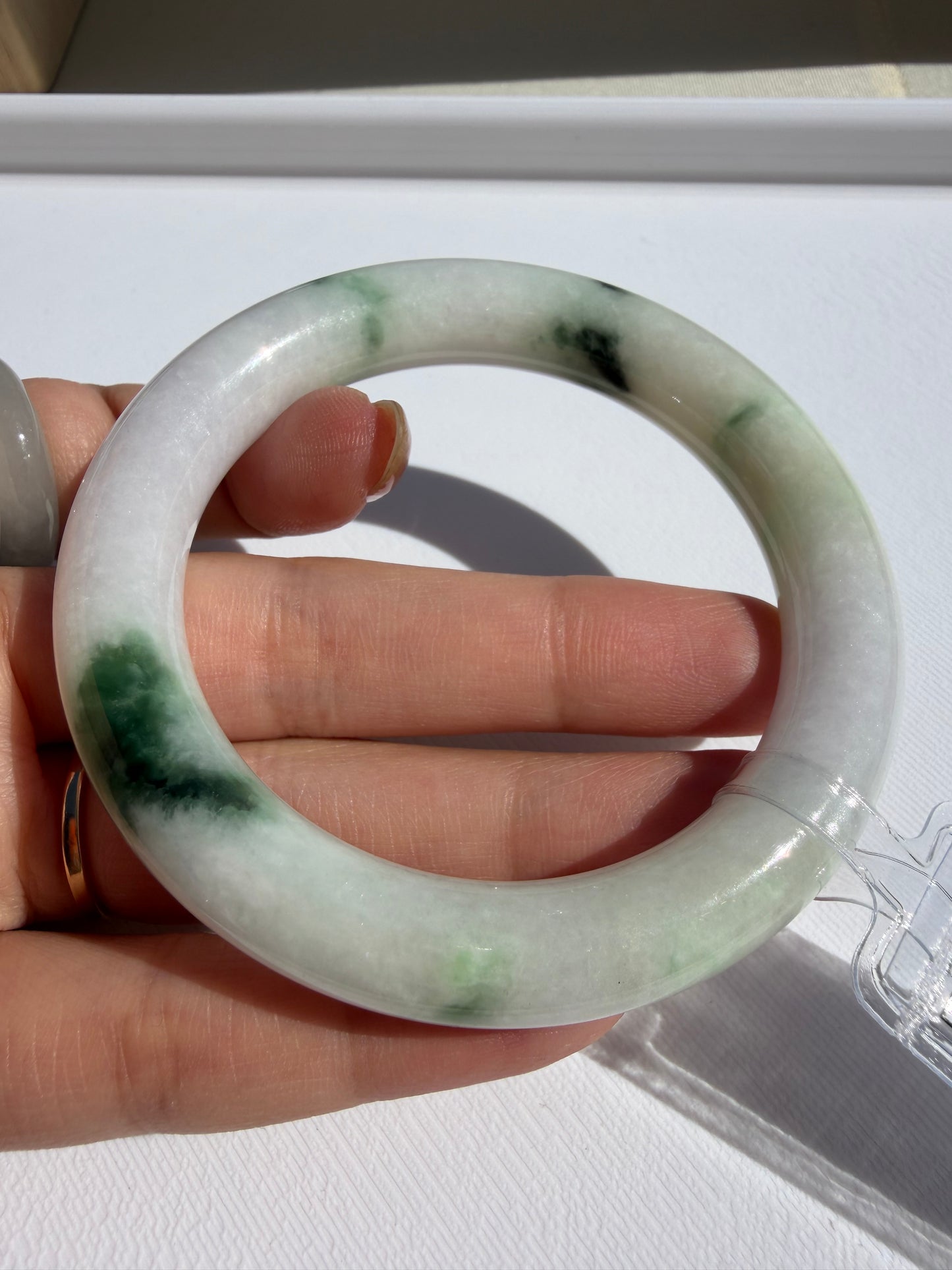 Certified Grade A Myanmar Jadeite Jade Bangle – Glutinous Green Bloom