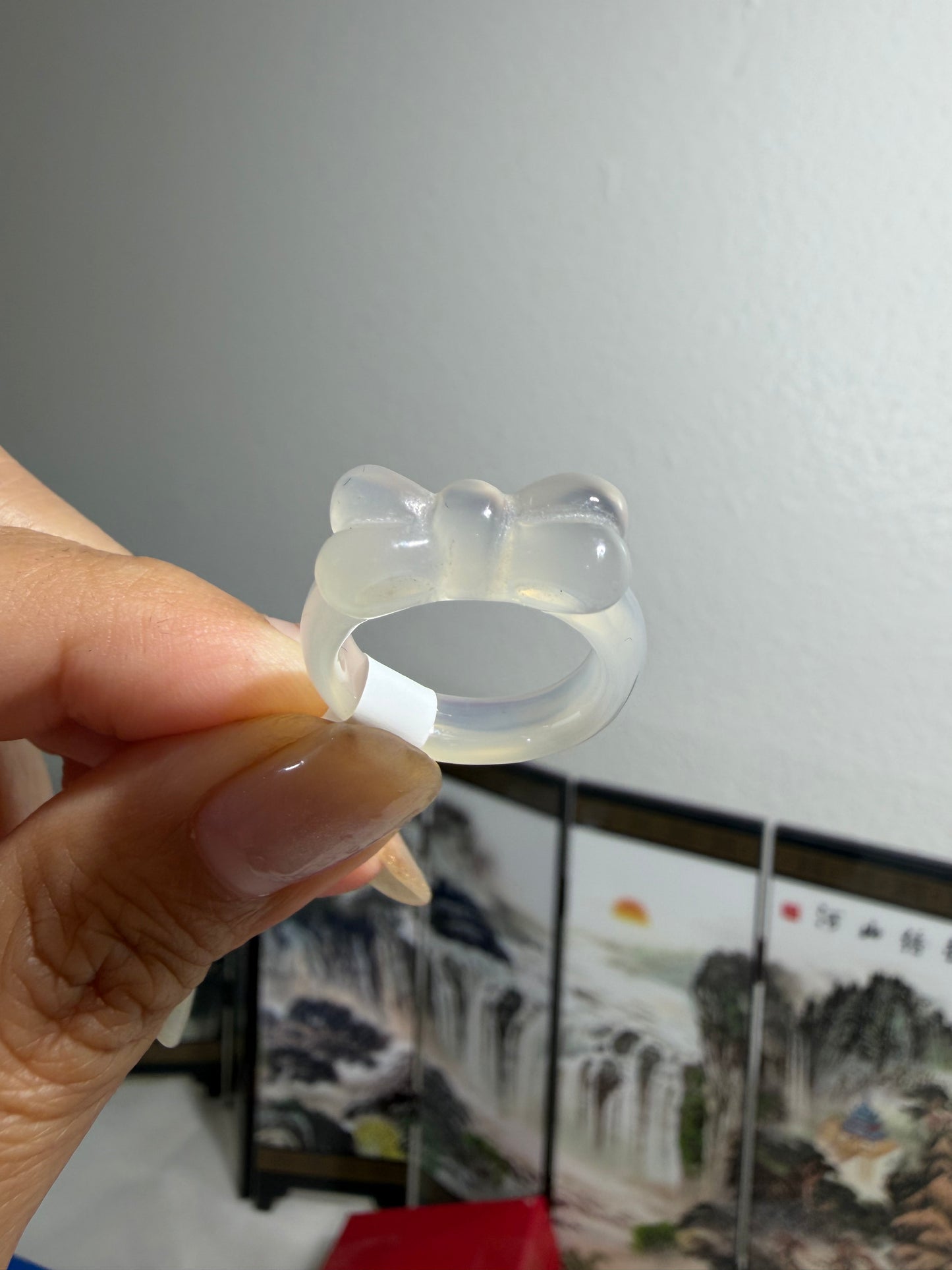 Cute Bow Tie Agate Ring