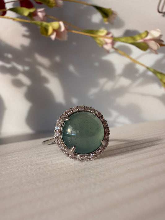 S925 Silver Jadeite Jade Ring