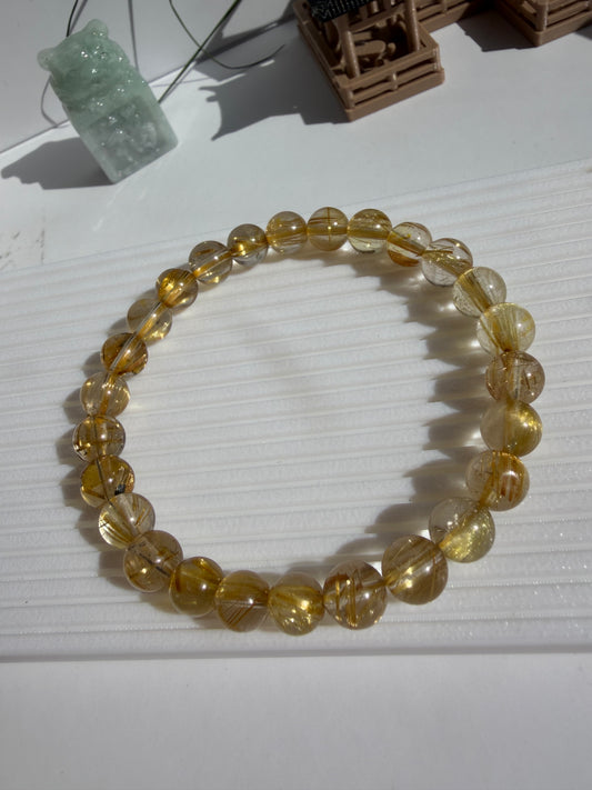 Natural Gold Rutilated Quartz