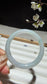 White Jade with Emerald Whisper | Natural Myanmar Jadeite Jade Bangle