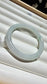 White Jade with Emerald Whisper | Natural Myanmar Jadeite Jade Bangle