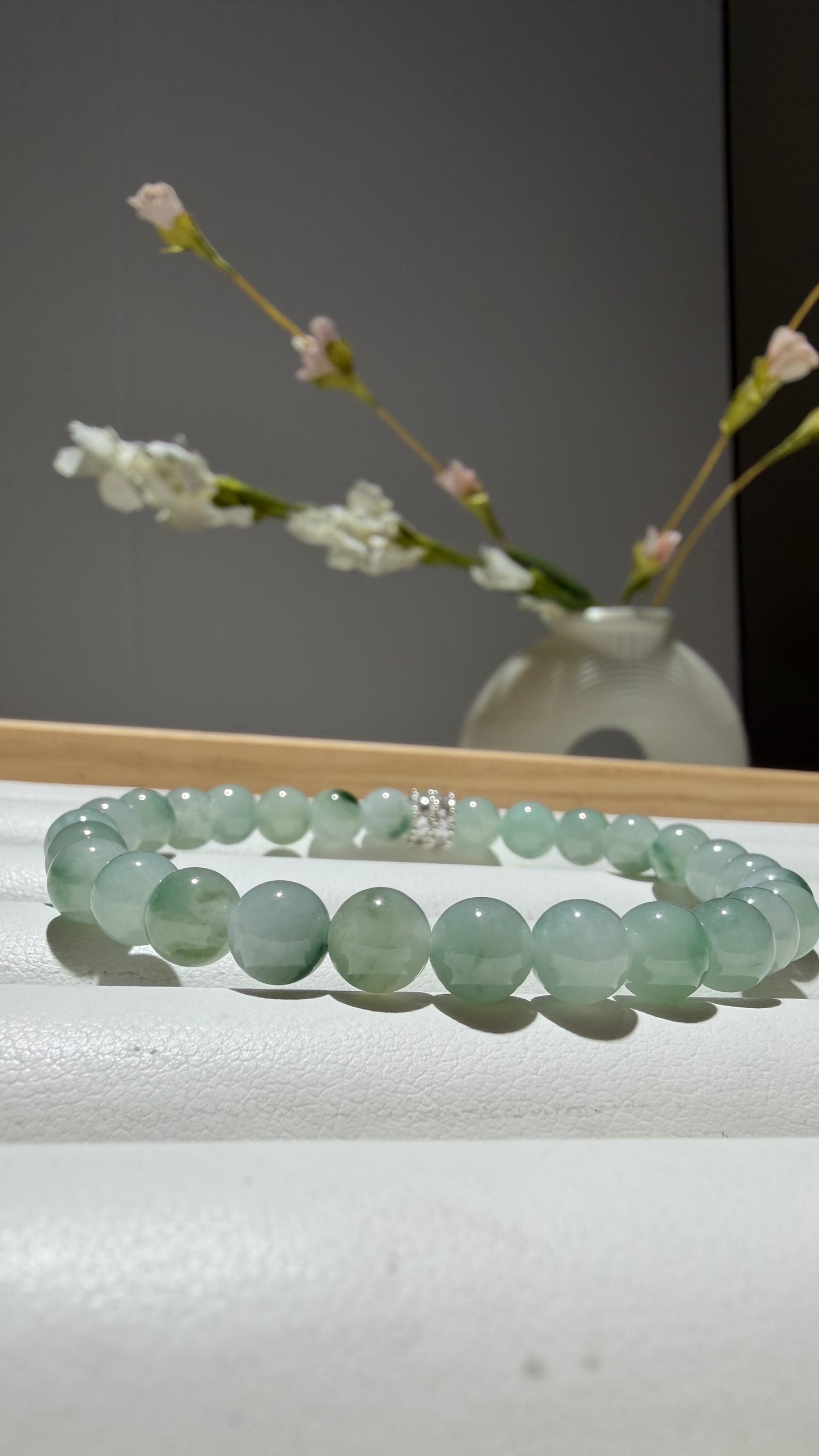 Natural Green Floating Flower Jade