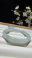White Jade with Emerald Whisper | Natural Myanmar Jadeite Jade Bangle