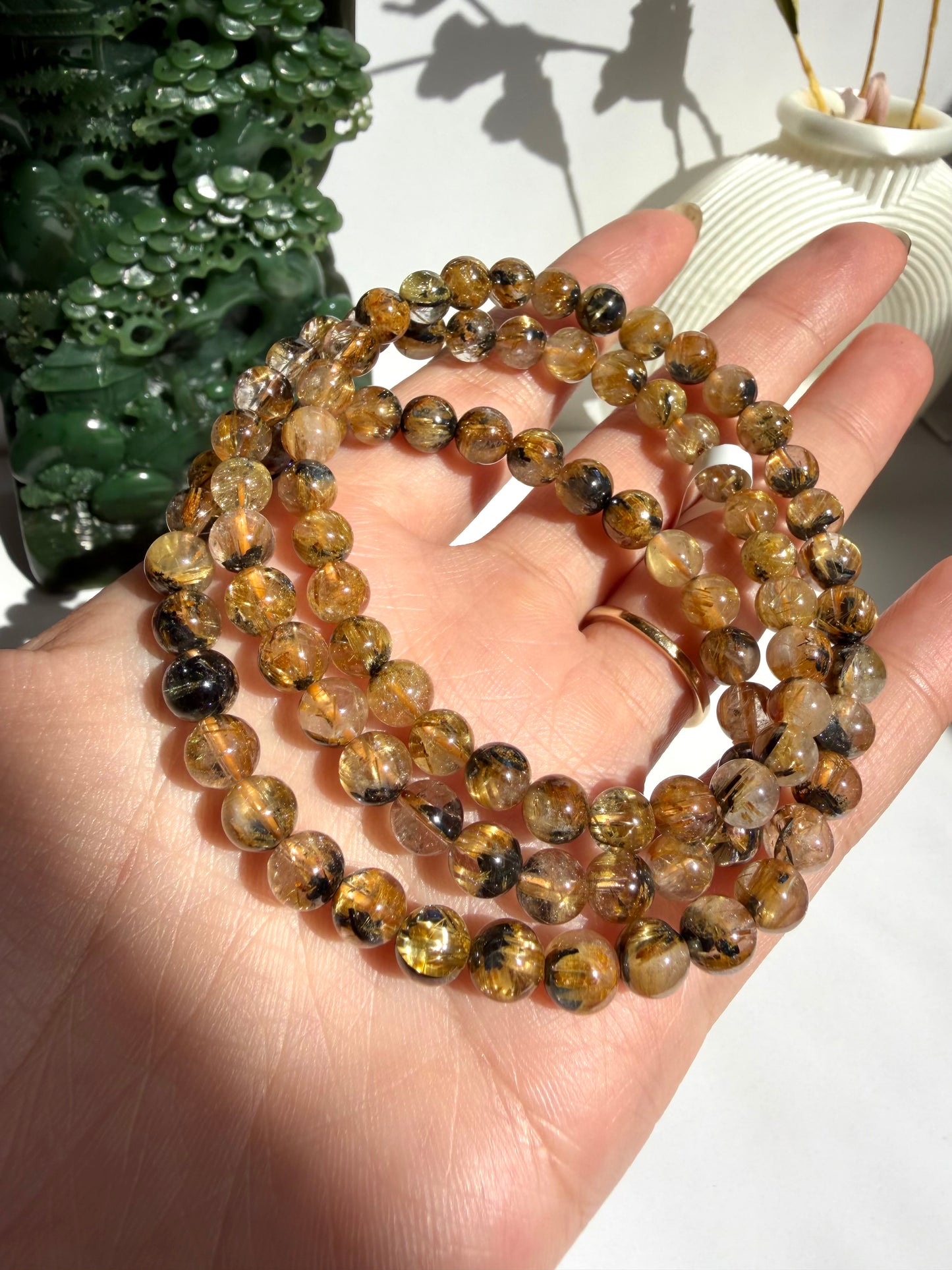 ✨ Natural Gold Rutilated Quartz – Where Nature’s Roots Tell a Story ✨